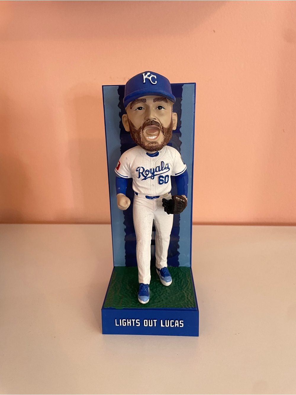 Lights Out Lucas Erceg Royals Battery Operated Bobblehead Figure New In Box - Picture 5 of 11